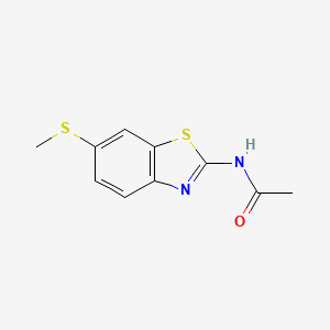 molecular formula C10H10N2OS2 B2444222 N-(6-(methylthio)benzo[d]thiazol-2-yl)acetamide CAS No. 854067-76-8