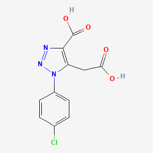 5-(carboxymethyl)-1-(4-chlorophenyl)-1H-1,2,3-triazole-4-carboxylic acid