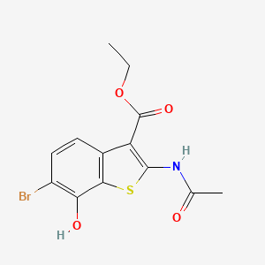 Ethyl 2-(acetylamino)-6-bromo-7-hydroxy-1-benzothiophene-3-carboxylate