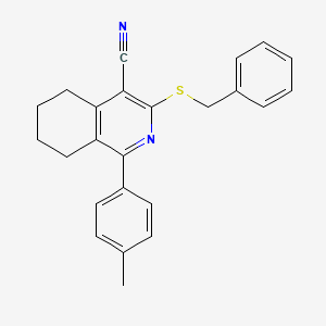 3-(Benzylsulfanyl)-1-(4-methylphenyl)-5,6,7,8-tetrahydro-4-isoquinolinecarbonitrile