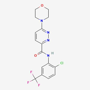N-(2-chloro-5-(trifluoromethyl)phenyl)-6-morpholinopyridazine-3-carboxamide