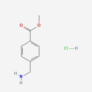 molecular formula C9H12ClNO2 B2444246 Methyl 4-(aminomethyl)benzoate hydrochloride CAS No. 18469-52-8; 6232-11-7
