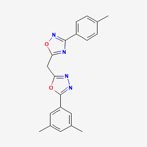 5-((5-(3,5-Dimethylphenyl)-1,3,4-oxadiazol-2-yl)methyl)-3-(p-tolyl)-1,2,4-oxadiazole