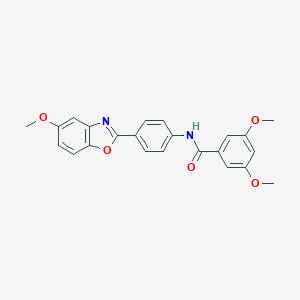 molecular formula C23H20N2O5 B244425 3,5-dimethoxy-N-[4-(5-methoxy-1,3-benzoxazol-2-yl)phenyl]benzamide 