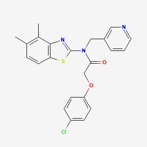 2-(4-chlorophenoxy)-N-(4,5-dimethylbenzo[d]thiazol-2-yl)-N-(pyridin-3-ylmethyl)acetamide