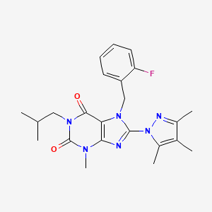 7-(2-fluorobenzyl)-1-isobutyl-3-methyl-8-(3,4,5-trimethyl-1H-pyrazol-1-yl)-1H-purine-2,6(3H,7H)-dione