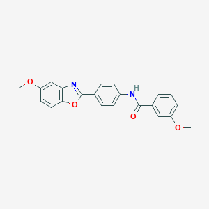 3-methoxy-N-[4-(5-methoxy-1,3-benzoxazol-2-yl)phenyl]benzamide