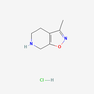 molecular formula C7H11ClN2O B2444270 3-methyl-4H,5H,6H,7H-[1,2]oxazolo[5,4-c]pyridine hydrochloride CAS No. 1706440-06-3