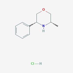 molecular formula C11H16ClNO B2444271 (3S,5R)-3-Methyl-5-phenylmorpholine;hydrochloride CAS No. 2550997-80-1