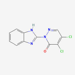 molecular formula C11H6Cl2N4O B2444275 2-(1H-苯并咪唑-2-基)-4,5-二氯-2H-哒嗪-3-酮 CAS No. 499227-78-0