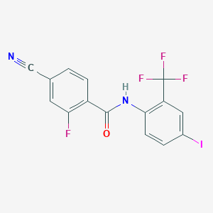 molecular formula C15H7F4IN2O B244428 4-cyano-2-fluoro-N-[4-iodo-2-(trifluoromethyl)phenyl]benzamide 