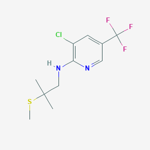 molecular formula C11H14ClF3N2S B2444282 3-氯-N-[2-甲基-2-(甲硫基)丙基]-5-(三氟甲基)-2-吡啶胺 CAS No. 338954-37-3