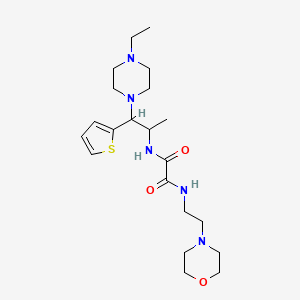 molecular formula C21H35N5O3S B2444284 N1-(1-(4-ethylpiperazin-1-yl)-1-(thiophen-2-yl)propan-2-yl)-N2-(2-morpholinoethyl)oxalamide CAS No. 847193-21-9