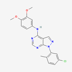 molecular formula C20H18ClN5O2 B2444291 1-(5-chloro-2-methylphenyl)-N-(3,4-dimethoxyphenyl)-1H-pyrazolo[3,4-d]pyrimidin-4-amine CAS No. 890937-88-9