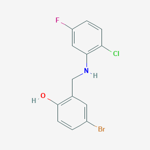 4-Bromo-2-{[(2-chloro-5-fluorophenyl)amino]methyl}phenol