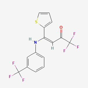 1,1,1-Trifluoro-4-(2-thienyl)-4-((3-(trifluoromethyl)phenyl)amino)but-3-EN-2-one
