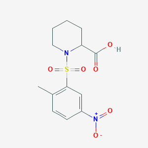 1-(2-Methyl-5-nitrobenzenesulfonyl)piperidine-2-carboxylic acid