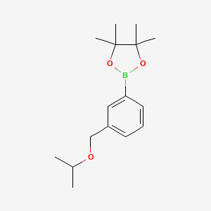 molecular formula C16H25BO3 B2444295 4,4,5,5-四甲基-2-[3-(丙-2-基氧甲基)苯基]-1,3,2-二氧杂硼环丁烷 CAS No. 2139400-49-8