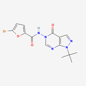 molecular formula C14H14BrN5O3 B2444306 5-bromo-N-(1-(tert-butyl)-4-oxo-1H-pyrazolo[3,4-d]pyrimidin-5(4H)-yl)furan-2-carboxamide CAS No. 899995-92-7