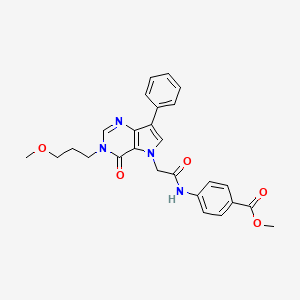 methyl 4-({[3-(3-methoxypropyl)-4-oxo-7-phenyl-3,4-dihydro-5H-pyrrolo[3,2-d]pyrimidin-5-yl]acetyl}amino)benzoate