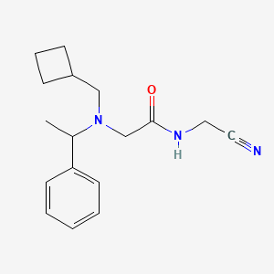 molecular formula C17H23N3O B2444314 N-(氰甲基)-2-[环丁基甲基(1-苯乙基)氨基]乙酰胺 CAS No. 1385415-71-3