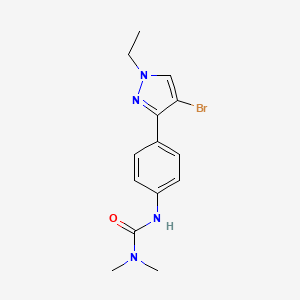 N'-[4-(4-bromo-1-ethyl-1H-pyrazol-3-yl)phenyl]-N,N-dimethylurea