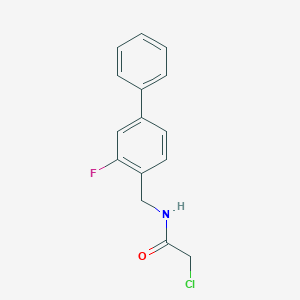 2-Chloro-N-[(2-fluoro-4-phenylphenyl)methyl]acetamide