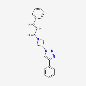 molecular formula C20H18N4O B2444328 (E)-3-苯基-1-(3-(4-苯基-1H-1,2,3-三唑-1-基)氮杂环丁烷-1-基)丙-2-烯-1-酮 CAS No. 2035022-76-3