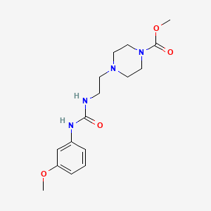 molecular formula C16H24N4O4 B2444339 4-(2-(3-(3-甲氧基苯基)脲基)乙基)哌嗪-1-羧酸甲酯 CAS No. 1226451-16-6
