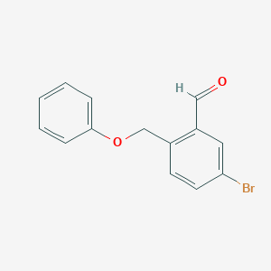 molecular formula C14H11BrO2 B2444356 5-Bromo-2-(phenoxymethyl)benzaldehyde CAS No. 733030-49-4