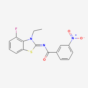 N-(3-ethyl-4-fluoro-1,3-benzothiazol-2-ylidene)-3-nitrobenzamide