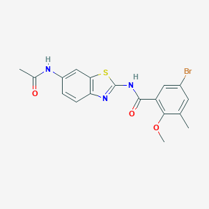 N-[6-(acetylamino)-1,3-benzothiazol-2-yl]-5-bromo-2-methoxy-3-methylbenzamide