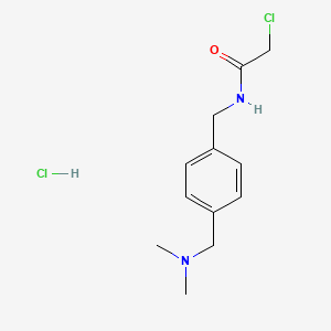 molecular formula C12H18Cl2N2O B2444364 盐酸2-氯-N-({4-[(二甲氨基)甲基]苯基}甲基)乙酰胺 CAS No. 1052077-25-4