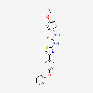 molecular formula C24H21N3O3S B2444371 1-(4-Ethoxyphenyl)-3-[4-(4-phenoxyphenyl)-1,3-thiazol-2-yl]urea CAS No. 361480-46-8
