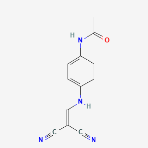 molecular formula C12H10N4O B2444373 N-{4-[(2,2-dicyanoeth-1-en-1-yl)amino]phenyl}acetamide CAS No. 42265-38-3
