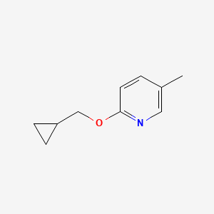 molecular formula C10H13NO B2444375 2-(Cyclopropylmethoxy)-5-methylpyridine CAS No. 1881850-85-6