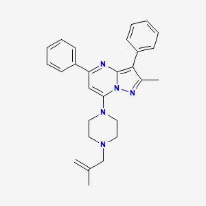 2-Methyl-7-(4-(2-methylallyl)piperazin-1-yl)-3,5-diphenylpyrazolo[1,5-a]pyrimidine