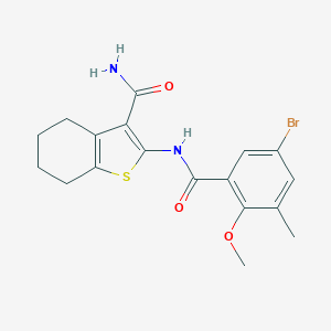 2-[(5-Bromo-2-methoxy-3-methylbenzoyl)amino]-4,5,6,7-tetrahydro-1-benzothiophene-3-carboxamide