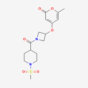6-methyl-4-((1-(1-(methylsulfonyl)piperidine-4-carbonyl)azetidin-3-yl)oxy)-2H-pyran-2-one