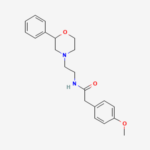2-(4-methoxyphenyl)-N-(2-(2-phenylmorpholino)ethyl)acetamide