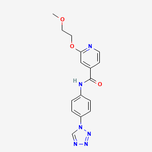 molecular formula C16H16N6O3 B2444398 N-(4-(1H-tetrazol-1-yl)phenyl)-2-(2-methoxyethoxy)isonicotinamide CAS No. 2034429-69-9
