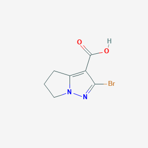 molecular formula C7H7BrN2O2 B2444400 2-bromo-5,6-dihydro-4H-pyrrolo[1,2-b]pyrazole-3-carboxylic acid CAS No. 2090987-48-5