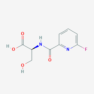 molecular formula C9H9FN2O4 B2444407 (2S)-2-[(6-fluoropyridin-2-yl)formamido]-3-hydroxypropanoic acid CAS No. 1562378-20-4