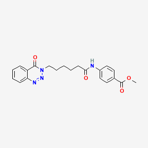 molecular formula C21H22N4O4 B2444408 Methyl 4-[6-(4-oxo-1,2,3-benzotriazin-3-yl)hexanoylamino]benzoate CAS No. 880811-33-6