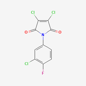 molecular formula C10H3Cl3FNO2 B2444415 3,4-二氯-1-(3-氯-4-氟苯基)-1H-吡咯-2,5-二酮 CAS No. 457639-84-8