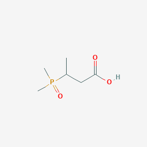 molecular formula C6H13O3P B2444419 3-Dimethylphosphorylbutanoic acid CAS No. 2416235-63-5