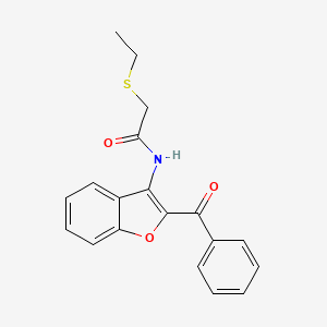 molecular formula C19H17NO3S B2444426 N-(2-Benzoyl-1-benzofuran-3-yl)-2-ethylsulfanylacetamide CAS No. 2241144-80-7