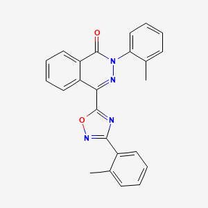 molecular formula C24H18N4O2 B2444428 2-(2-methylphenyl)-4-[3-(2-methylphenyl)-1,2,4-oxadiazol-5-yl]phthalazin-1(2H)-one CAS No. 1291844-74-0