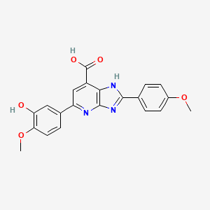5-(3-hydroxy-4-methoxyphenyl)-2-(4-methoxyphenyl)-3H-imidazo[4,5-b]pyridine-7-carboxylic acid