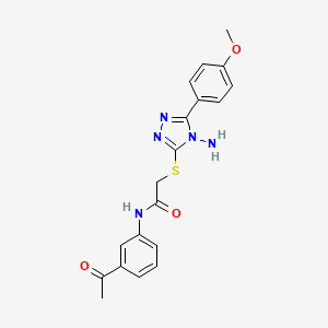 N-(3-acetylphenyl)-2-{[4-amino-5-(4-methoxyphenyl)-4H-1,2,4-triazol-3-yl]sulfanyl}acetamide